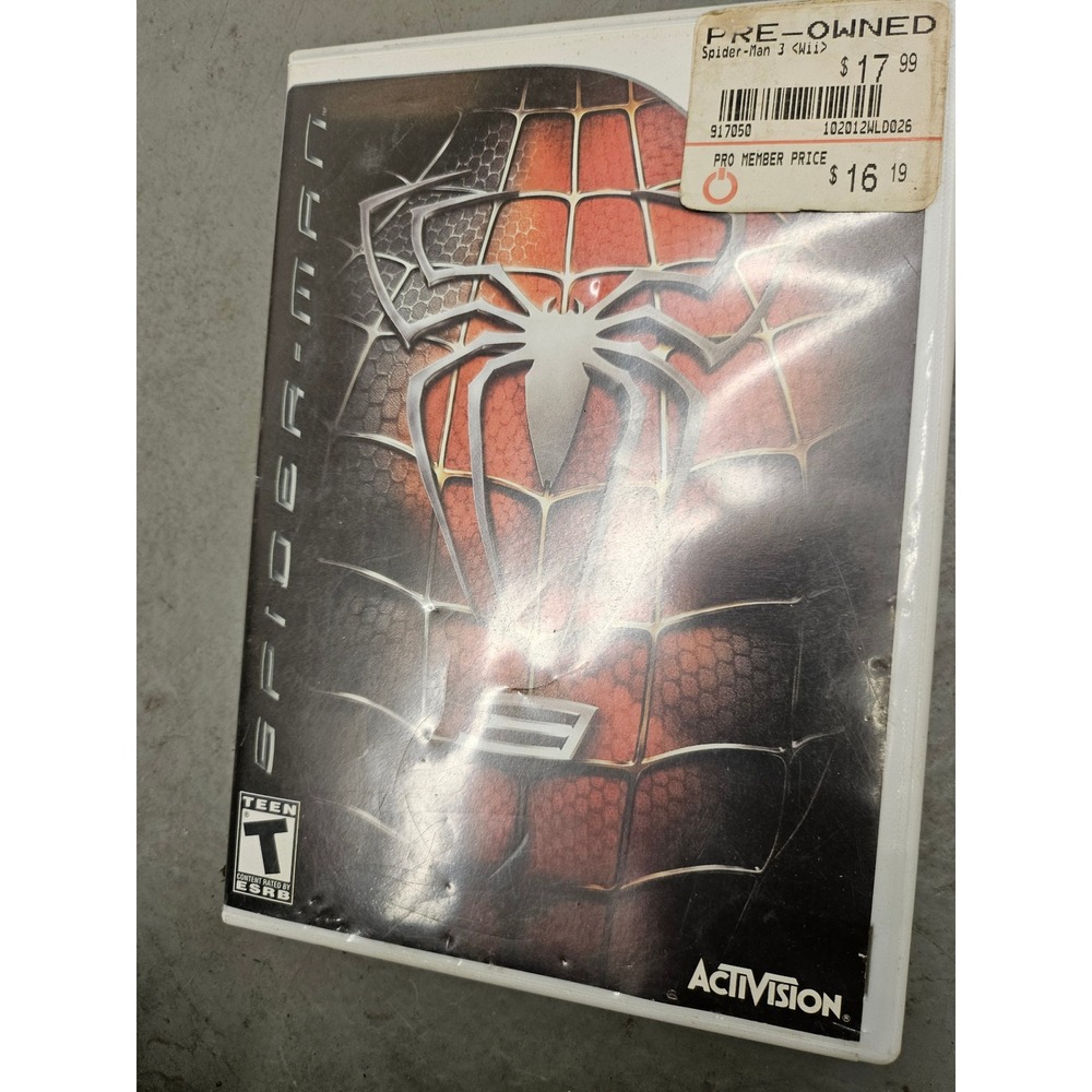 Spider-Man 3 Nintendo Wii Video Game Activision Marvel Spider-Man 3 Wii Disc
